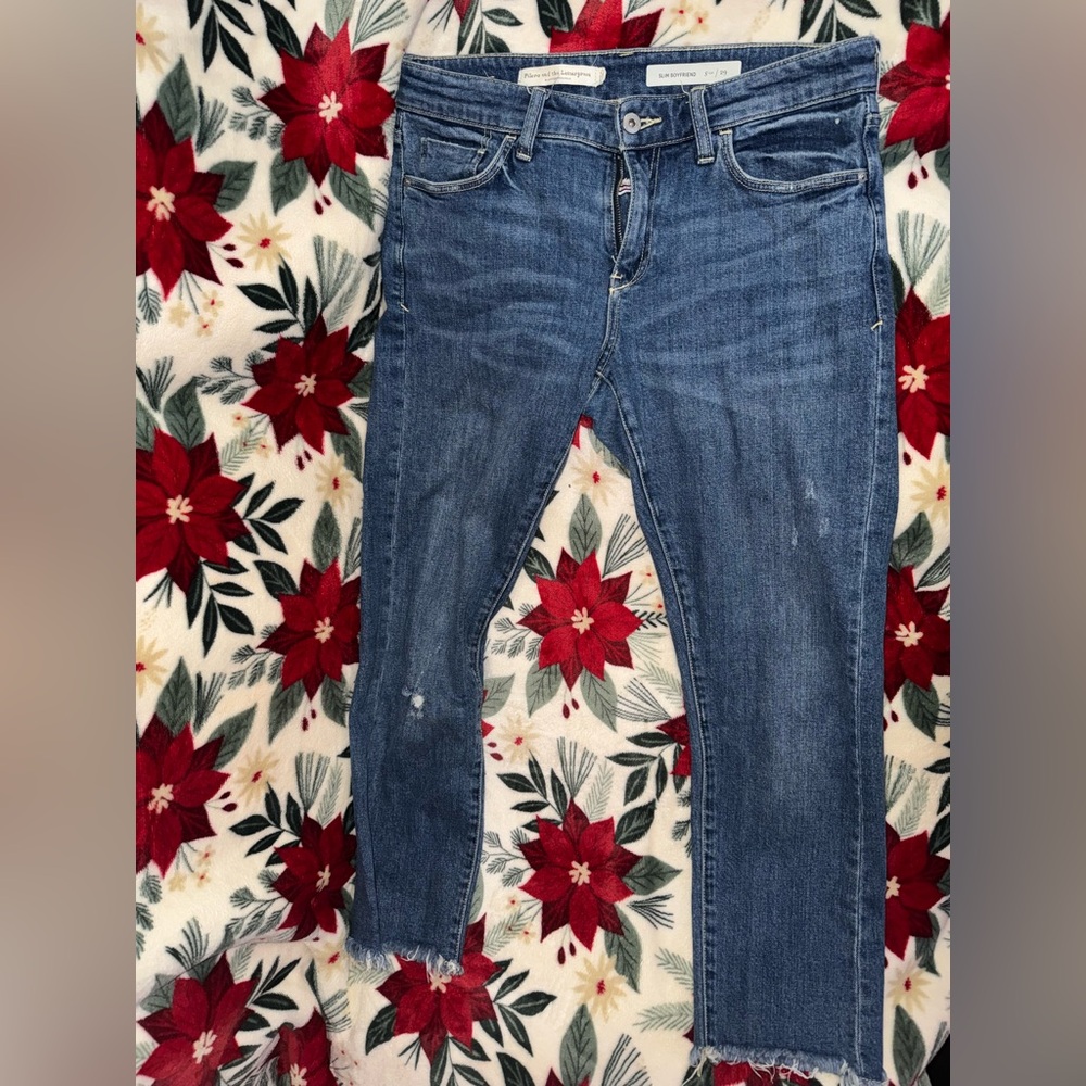 Pilcro and Letterpress by Anthropology Slim Boyfriend Capri pants, size 29